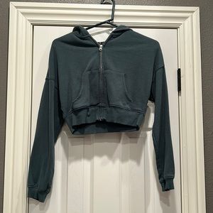 H and m cropped hoodie